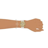 Buy Shop Guess Queen Quartz Gold Dial White Silicone Strap Watch For Women - GW0536L2 USA Online