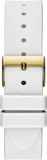 Buy Shop Guess Queen Quartz Gold Dial White Silicone Strap Watch For Women - GW0536L2 USA Online