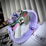 Buy Shop Guess Queen Quartz Purple Dial Purple Silicone Strap Watch For Women - GW0536L4 USA Online