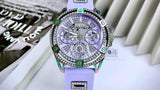 Buy Shop Guess Queen Quartz Purple Dial Purple Silicone Strap Watch For Women - GW0536L4 USA Online