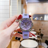 Buy Shop Guess Queen Quartz Purple Dial Purple Silicone Strap Watch For Women - GW0536L4 USA Online