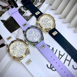Buy Shop Guess Queen Quartz Purple Dial Purple Silicone Strap Watch For Women - GW0536L4 USA Online