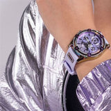 Buy Shop Guess Queen Quartz Purple Dial Purple Silicone Strap Watch For Women - GW0536L4 USA Online