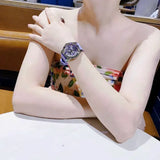 Buy Shop Guess Queen Quartz Purple Dial Purple Silicone Strap Watch For Women - GW0536L4 USA Online