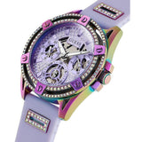 Buy Shop Guess Queen Quartz Purple Dial Purple Silicone Strap Watch For Women - GW0536L4 USA Online