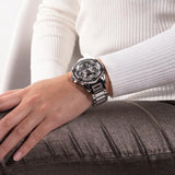 Buy Shop Guess Queen Quartz Silver Dial Silver Steel Strap Watch For Women - GW0464L1 USA Online