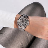 Buy Shop Guess Queen Quartz Silver Dial Silver Steel Strap Watch For Women - GW0464L1 USA Online