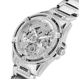 Buy Shop Guess Queen Quartz Silver Dial Silver Steel Strap Watch For Women - GW0464L1 USA Online