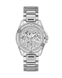 Buy Shop Guess Queen Quartz Silver Dial Silver Steel Strap Watch For Women - GW0464L1 USA Online