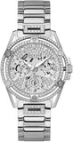 Buy Shop Guess Queen Quartz Silver Dial Silver Steel Strap Watch For Women - GW0464L1 USA Online