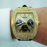 Buy Shop Guess Raven Diamonds Champagne Dial Black Rubber Strap Watch For Women - GW0105L2 USA Online