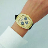 Buy Shop Guess Raven Diamonds Champagne Dial Black Rubber Strap Watch For Women - GW0105L2 USA Online