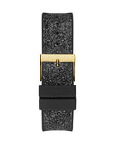 Buy Shop Guess Raven Diamonds Champagne Dial Black Rubber Strap Watch For Women - GW0105L2 USA Online