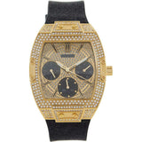 Buy Shop Guess Raven Diamonds Champagne Dial Black Rubber Strap Watch For Women - GW0105L2 USA Online