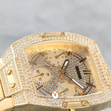 Buy Shop Guess Raven Diamonds Gold Dial Gold Steel Strap Watch for Women - GW0104L2 USA Online