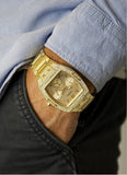 Buy Shop Guess Raven Diamonds Gold Dial Gold Steel Strap Watch for Women - GW0104L2 USA Online