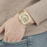 Buy Shop Guess Raven Diamonds Gold Dial Gold Steel Strap Watch for Women - GW0104L2 USA Online