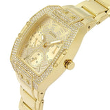 Buy Shop Guess Raven Diamonds Gold Dial Gold Steel Strap Watch for Women - GW0104L2 USA Online