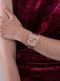 Buy Shop Guess Raven Diamonds Rose Gold Dial Rose Gold Steel Strap Watch for Women - GW0104L3 USA Online