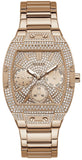 Buy Shop Guess Raven Diamonds Rose Gold Dial Rose Gold Steel Strap Watch for Women - GW0104L3 USA Online