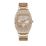 Buy Shop Guess Raven Diamonds Rose Gold Dial Rose Gold Steel Strap Watch for Women - GW0104L3 USA Online