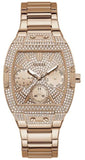 Buy Shop Guess Raven Diamonds Rose Gold Dial Rose Gold Steel Strap Watch for Women - GW0104L3 USA Online
