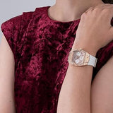 Buy Shop Guess Raven Diamonds Rose Gold Dial White Silicone Strap Watch for Women - GW0105L3 USA Online