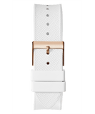 Buy Shop Guess Raven Diamonds Rose Gold Dial White Silicone Strap Watch for Women - GW0105L3 USA Online