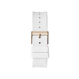Buy Shop Guess Raven Diamonds Rose Gold Dial White Silicone Strap Watch for Women - GW0105L3 USA Online