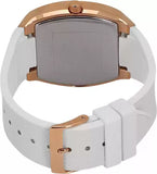Buy Shop Guess Raven Diamonds Rose Gold Dial White Silicone Strap Watch for Women - GW0105L3 USA Online