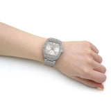 Buy Shop Guess Raven Diamonds Silver Dial Silver Steel Strap Watch for Women - GW0104L1 USA Online