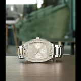 Buy Shop Guess Raven Diamonds Silver Dial Silver Steel Strap Watch for Women - GW0104L1 USA Online