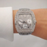Buy Shop Guess Raven Diamonds Silver Dial Silver Steel Strap Watch for Women - GW0104L1 USA Online