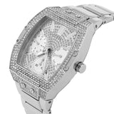 Buy Shop Guess Raven Diamonds Silver Dial Silver Steel Strap Watch for Women - GW0104L1 USA Online