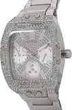 Buy Shop Guess Raven Diamonds Silver Dial Silver Steel Strap Watch for Women - GW0104L1 USA Online