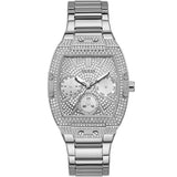 Buy Shop Guess Raven Diamonds Silver Dial Silver Steel Strap Watch for Women - GW0104L1 USA Online