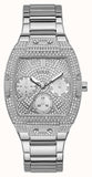 Buy Shop Guess Raven Diamonds Silver Dial Silver Steel Strap Watch for Women - GW0104L1 USA Online