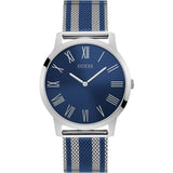 Buy Shop Guess Richmond Blue Dial Two Tone Mesh Bracelet Watch for Men - W1179G1 USA Online