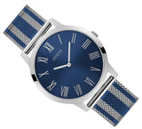 Buy Shop Guess Richmond Blue Dial Two Tone Mesh Bracelet Watch for Men - W1179G1 USA Online