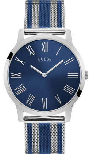 Buy Shop Guess Richmond Blue Dial Two Tone Mesh Bracelet Watch for Men - W1179G1 USA Online