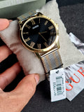 Buy Shop Guess Richmond Quartz Black Dial Two Tone Mesh Bracelet Watch For Women - W1179G2 USA Online
