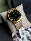 Buy Shop Guess Richmond Quartz Black Dial Two Tone Mesh Bracelet Watch For Women - W1179G2 USA Online