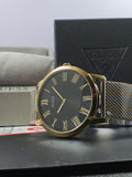 Buy Shop Guess Richmond Quartz Black Dial Two Tone Mesh Bracelet Watch For Women - W1179G2 USA Online