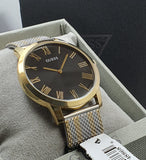 Buy Shop Guess Richmond Quartz Black Dial Two Tone Mesh Bracelet Watch For Women - W1179G2 USA Online