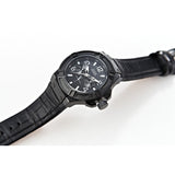 Buy Shop Guess Rigor Analog Black Dial Black Leather Strap Watch For Men - W0040G1 USA Online