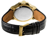 Buy Shop Guess Rigor Analog Black Dial Black Leather Strap Watch For Men - W0040G4 USA Online