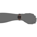 Buy Shop Guess Rigor Analog Black Dial Black Leather Strap Watch For Men - W0040G5 USA Online