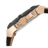 Buy Shop Guess Rigor Analog Black Dial Black Leather Strap Watch For Men - W0040G5 USA Online