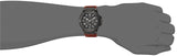 Buy Shop Guess Rigor Analog Black Dial Brown Leather Strap Watch For Men - W0040G8 USA Online