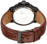 Buy Shop Guess Rigor Analog Black Dial Brown Leather Strap Watch For Men - W0040G8 USA Online